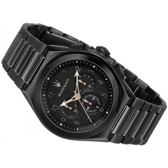  Shop Authentic Maserati Triconic Quartz Black Dial Black Steel Strap Watch For Men - R8873639003 - Luxxuri