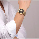  Shop Authentic Maserati Stile 45mm Chronograph Black Dial Gold Steel Strap Watch For Men - R8873642001 - Luxxuri