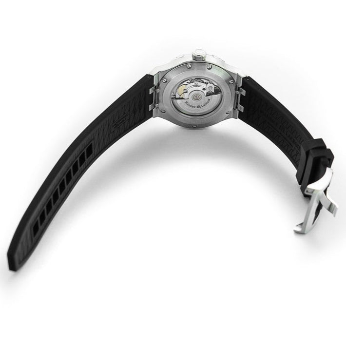 Maurice Lacroix Aikon Automatic Black Dial Black Rubber Strap Watch For Men - AI6008-SS000-330-2