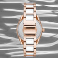  Shop Authentic Michael Kors Janelle Three Hand Rose Gold Dial Two Tone Steel Strap Watch For Women - MK7134 - Luxxuri