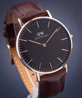  Shop Authentic Daniel Wellington Classic Bristol Black Dial Brown Leather Strap Watch for Men - DW00100137 - Luxxuri