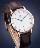  Shop Authentic Daniel Wellington Dapper York White Dial Brown Leather Strap Watch For Men - DW00100085 - Luxxuri