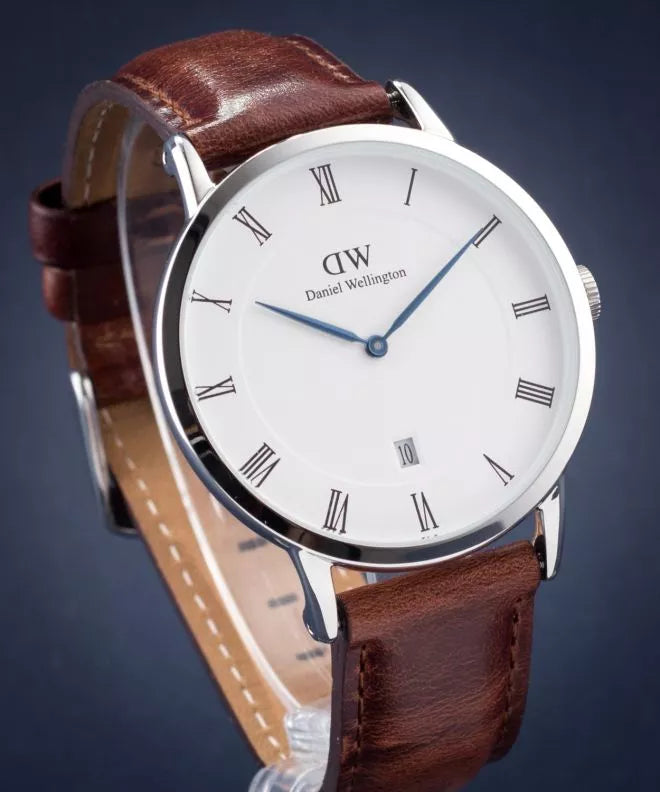  Shop Authentic Daniel Wellington Dapper Bristol White Dial Brown Leather Strap Watch For Women - DW00100090 - Luxxuri