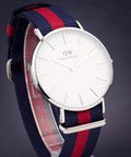 Shop Authentic Daniel Wellington Classic Oxford White Dial Two Tone Nylon Strap Watch For Men - DW00100015 - Luxxuri