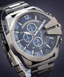  Shop Authentic Diesel Mega Chief Chronograph Blue Dial Black Steel Strap Watch For Men - DZ4329 - Luxxuri