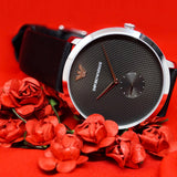  Shop Authentic Emporio Armani Modern Slim Quartz Grey Dial Black Leather Strap Watch For Men - AR11162 - Luxxuri