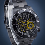  Shop Authentic Guess Axel Multifunction Black Dial Black Steel Strap Watch For Men - GW0488G3 - Luxxuri
