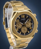  Shop Authentic Guess Empire Quartz Black Dial Gold Steel Strap Watch For Men - GW0489G2 - Luxxuri