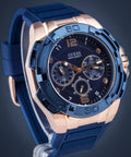  Shop Authentic Guess Genesis Quartz Blue Dial Blue Silicone Strap Watch For Men - W1254G3 - Luxxuri