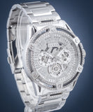  Shop Authentic Guess King Quartz Silver Dial Silver Steel Strap Watch For Men - GW0497G1 - Luxxuri