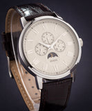  Shop Authentic Guess Delancy Quartz White Dial Brown Leather Strap Watch For Men - W0870G1 - Luxxuri