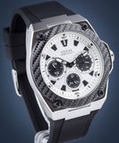  Shop Authentic Guess Legacy White Dial Black Rubber Strap Watch For Men - W1049G3 - Luxxuri