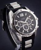  Shop Authentic Guess Intrepid Chronograph Black Dial Two Tone Steel Strap Watch for Men - W0167G1 - Luxxuri