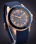  Shop Authentic Guess Maverick Blue Dial Blue Rubber Strap Watch for Men - W0485G1 - Luxxuri