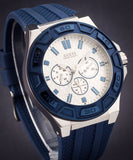  Shop Authentic Guess Force White Dial Blue Rubber Strap Watch For Men - W0674G4 - Luxxuri
