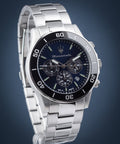 Shop Authentic Maserati Competizione Chronograph Blue Dial Silver Steel Strap Watch For Men - R8873600009 - Luxxuri