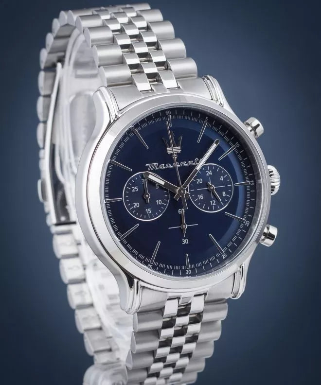  Shop Authentic Maserati Epoca Chronograph Blue Dial Silver Steel Strap Watch For Men - R8873618024 - Luxxuri