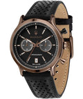  Shop Authentic Maserati Legend Chronograph Black Dial Black Leather Strap Watch For Men - R8871638001 - Luxxuri