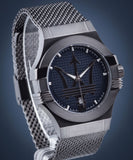  Shop Authentic Maserati Potenza Quartz Blue Dial Grey Mesh Bracelet Watch For Men - R8853108005 - Luxxuri