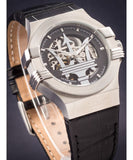  Shop Authentic Maserati Potenza Automatic Black Dial Black Leather Strap Watch For Men - R8821108001 - Luxxuri