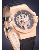  Shop Authentic Maserati Potenza Automatic Rose Gold Dial Black Leather Strap Watch For Men - R8821108002 - Luxxuri