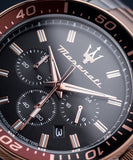  Shop Authentic Maserati SFIDA Chronograph Black Dial Two Tone Steel Strap Watch For Men - R8873640009 - Luxxuri