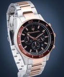  Shop Authentic Maserati SFIDA Chronograph Black Dial Two Tone Steel Strap Watch For Men - R8873640009 - Luxxuri