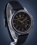  Shop Authentic Maserati Successo Black Dial Black Rubber Strap Watch For Men - R8871621011 - Luxxuri
