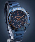  Shop Authentic Maserati Traguardo Chronograph Blue Dial Blue Steel Strap Watch For Men - R8873612054 - Luxxuri