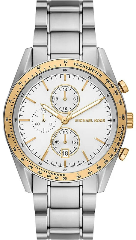  Shop Authentic Michael Kors Accelerator Chronograph White Dial Silver Steel Strap Watch For Men - MK9112 - Luxxuri