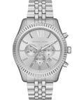  Shop Authentic Michael Kors Lexington Chronograph Silver Dial Silver Steel Strap Watch For Men - MK8789 - Luxxuri