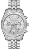  Shop Authentic Michael Kors Lexington Chronograph Silver Dial Silver Steel Strap Watch For Men - MK8789 - Luxxuri