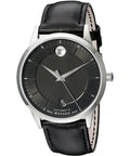  Shop Authentic Movado 1881 Automatic Black Dial Black Leather Strap Watch for Men - 606873 - Luxxuri