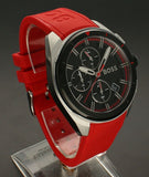  Shop Authentic Hugo Boss Volane Black Dial Red Rubber Strap Watch for Men - 1513959 - Luxxuri