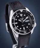  Shop Authentic Seiko 5 Sports SKX Automatic Black Dial Black Leather Strap Watch for Men - SRPD55K2 - Luxxuri