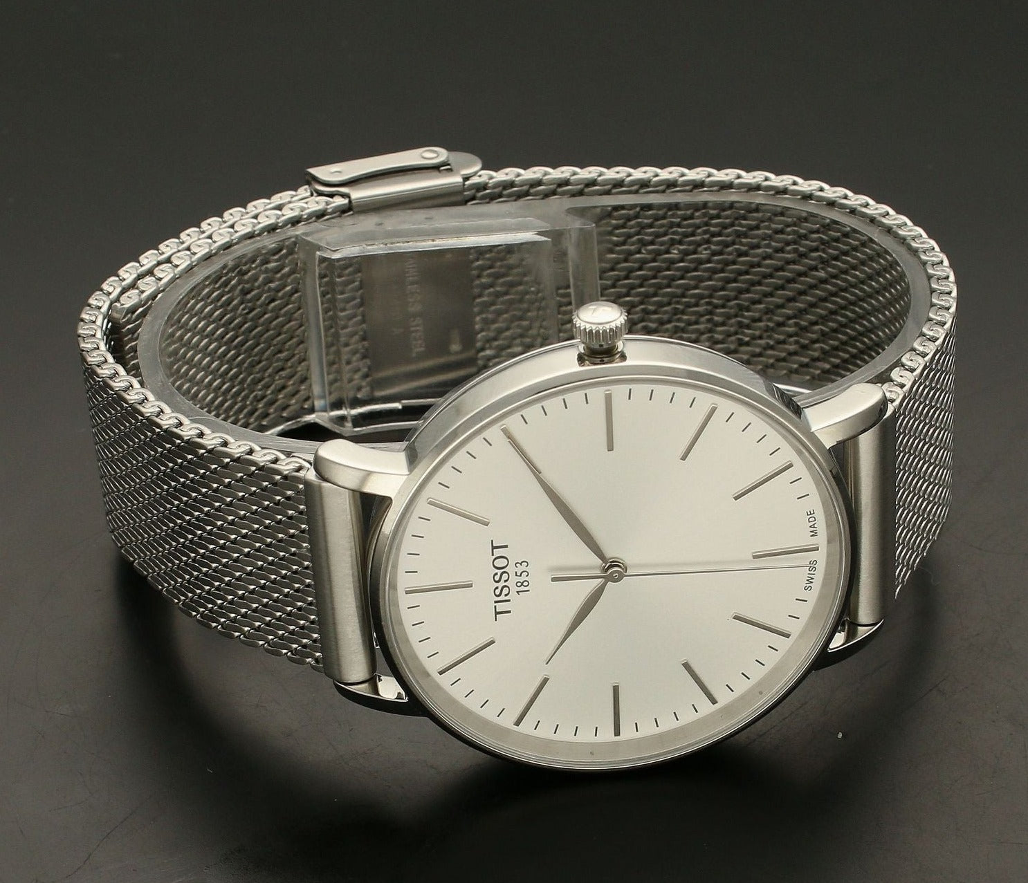  Shop Authentic Tissot Everytime Gent Silver Dial Silver Mesh Bracelet Watch for Men - T143.410.11.011.00 - Luxxuri
