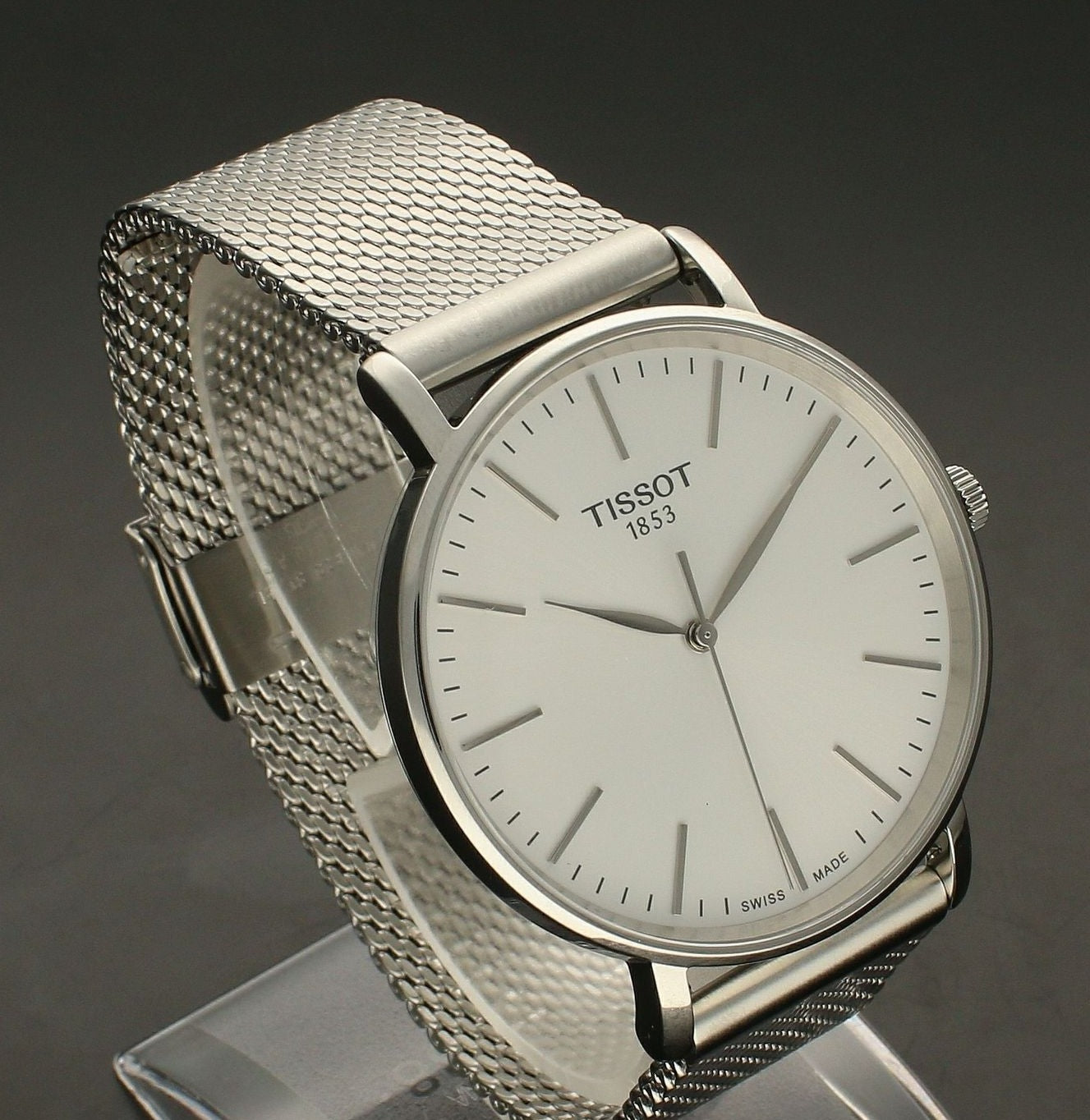  Shop Authentic Tissot Everytime Gent Silver Dial Silver Mesh Bracelet Watch for Men - T143.410.11.011.00 - Luxxuri