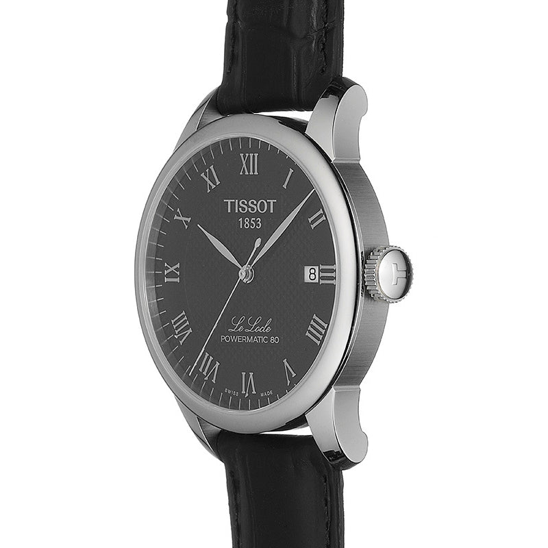  Shop Authentic Tissot Le Locle Powermatic 80 Black Dial Black Leather Strap Watch For Men - T006.407.16.053.00 - Luxxuri