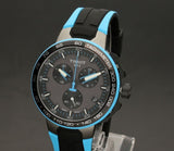  Shop Authentic Tissot T Race Cycling Chronograph Black Dial Two Tone Rubber Strap Watch For Men - T111.417.37.441.05 - Luxxuri