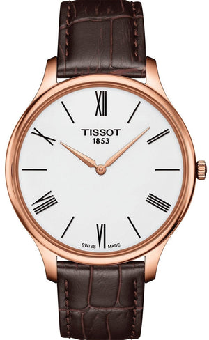  Shop Authentic Tissot Tradition 5.5 White Dial Brown Leather Strap Watch for Men - T063.409.36.018.00 - Luxxuri