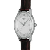  Shop Authentic Tissot T Classic Tradition Silver Dial Brown Leather Strap Watch For Men - T063.610.16.038.00 - Luxxuri