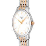  Shop Authentic Tissot T Classic Tradition White Dial Two Tone Mesh Bracelet Watch For Men - T063.610.22.037.01 - Luxxuri