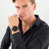  Shop Authentic Tommy Hilfiger Weston Chronograph Black Dial Black Mesh Bracelet Watch For Men - 1710505 - Luxxuri
