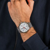  Shop Authentic Tommy Hilfiger Jake Quartz White Dial Silver Mesh Bracelet Watch for Men - 1791233 - Luxxuri