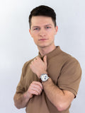  Shop Authentic Tommy Hilfiger Jackson Multi-Function Silver Dial Brown Leather Strap Watch for Men - 1791239 - Luxxuri