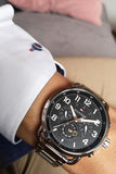  Shop Authentic Tommy Hilfiger Briggs Chronograph Black Dial Silver Steel Strap Watch for Men - 1791422 - Luxxuri