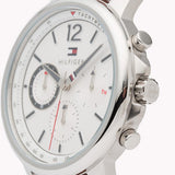  Shop Authentic Tommy Hilfiger Landon Chronograph White Dial Brown Leather Strap Watch for Men - 1791531 - Luxxuri