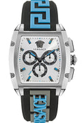  Shop Authentic Versace Dominus Chronograph Silver Dial Black Rubber Strap Watch For Men - VE6H00123 - Luxxuri