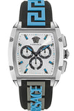  Shop Authentic Versace Dominus Chronograph Silver Dial Black Rubber Strap Watch For Men - VE6H00123 - Luxxuri