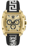  Shop Authentic Versace Dominus Chronograph Gold Dial Black Silicone Strap Watch For Men - VE6H00223 - Luxxuri